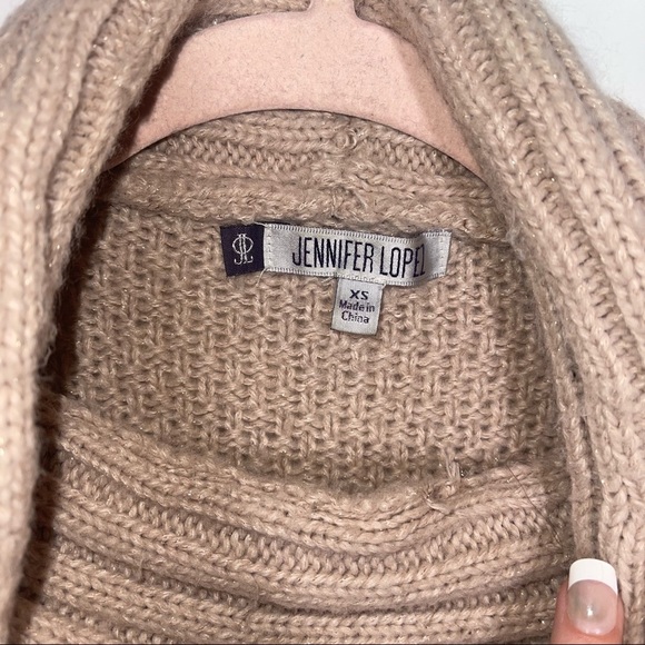 JENNIFER LOPEZ Pink Oversized Cowl Neck Sweater XS - Picture 4 of 8